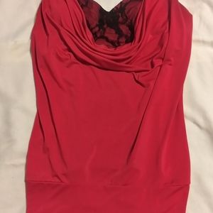Rue21 pink with black lace dress top